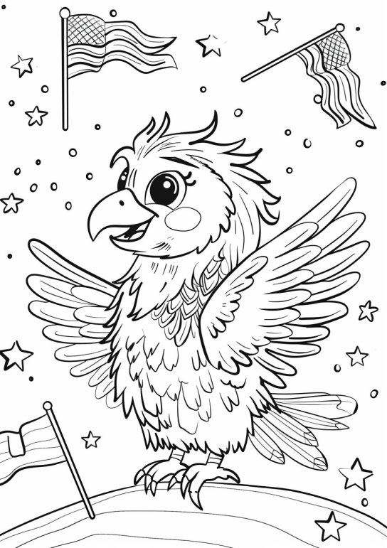 4th of July Coloring Pages for Kids Coloring Pages Kawaii Puppies ...