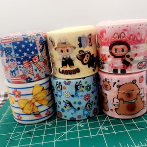 Grosgrain Ribbon Character "Pooh,Dog sisters, Back to school  and more"  Size 2"sale by yard