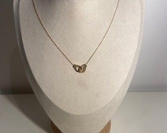 Gold handcuff necklace