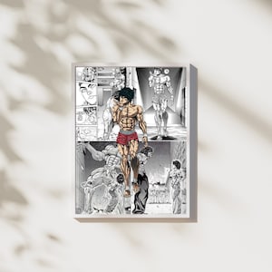 Baki Hanma Manga Anime Art Poster - Stampe di alta qualità - Decorazione da parete per fan dei Manga - Poster classico in carta semilucida