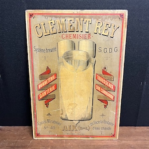 carton publicitaire ancien pour des chemises françaises
