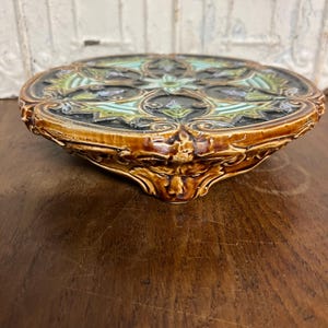 Rare antique slip coaster - French flea market -
