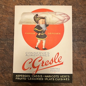 Carton publicitaire de marque française