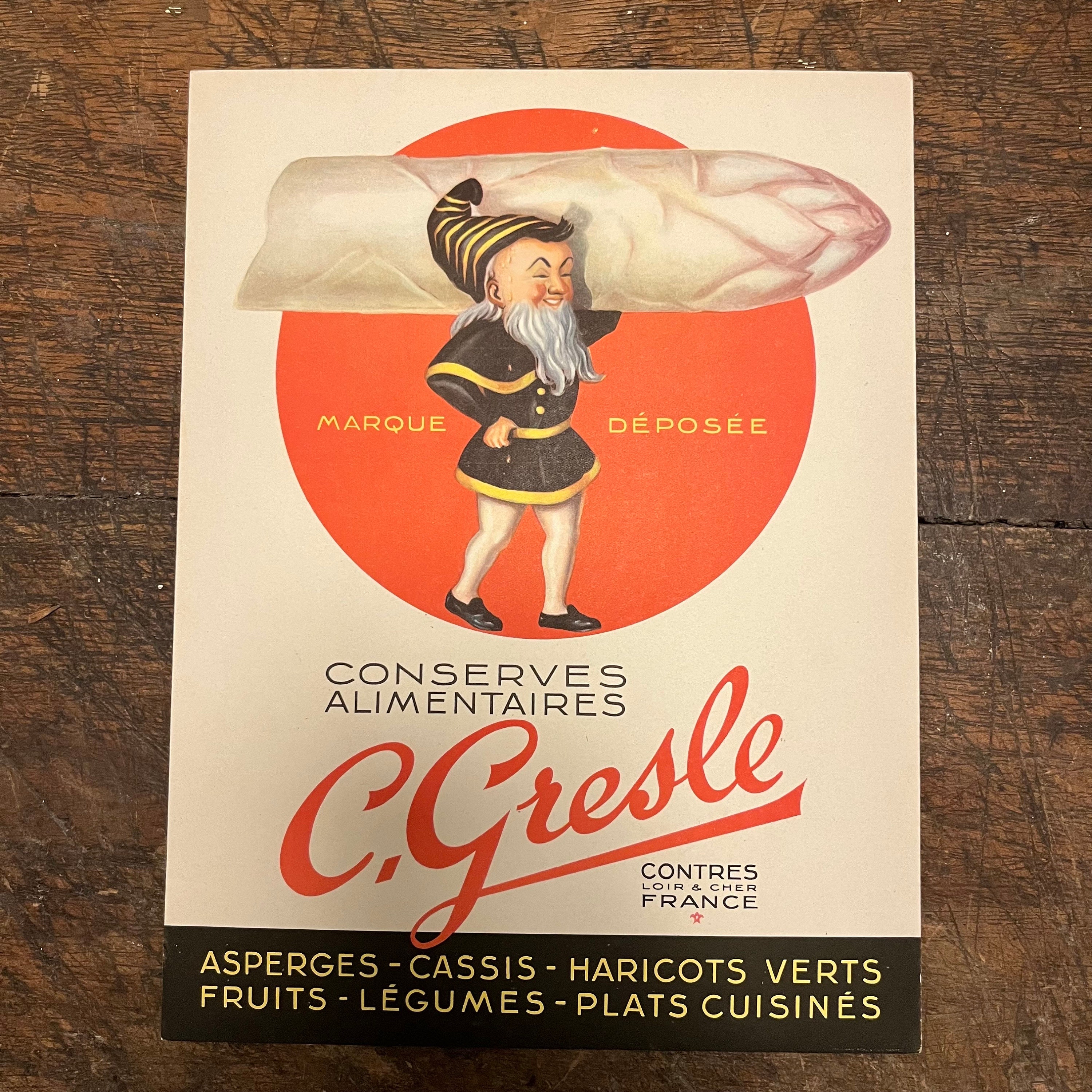 French brand advertising cardboard