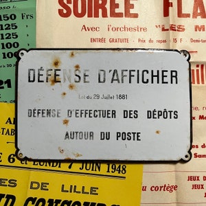 Old enamel plate - French flea market -