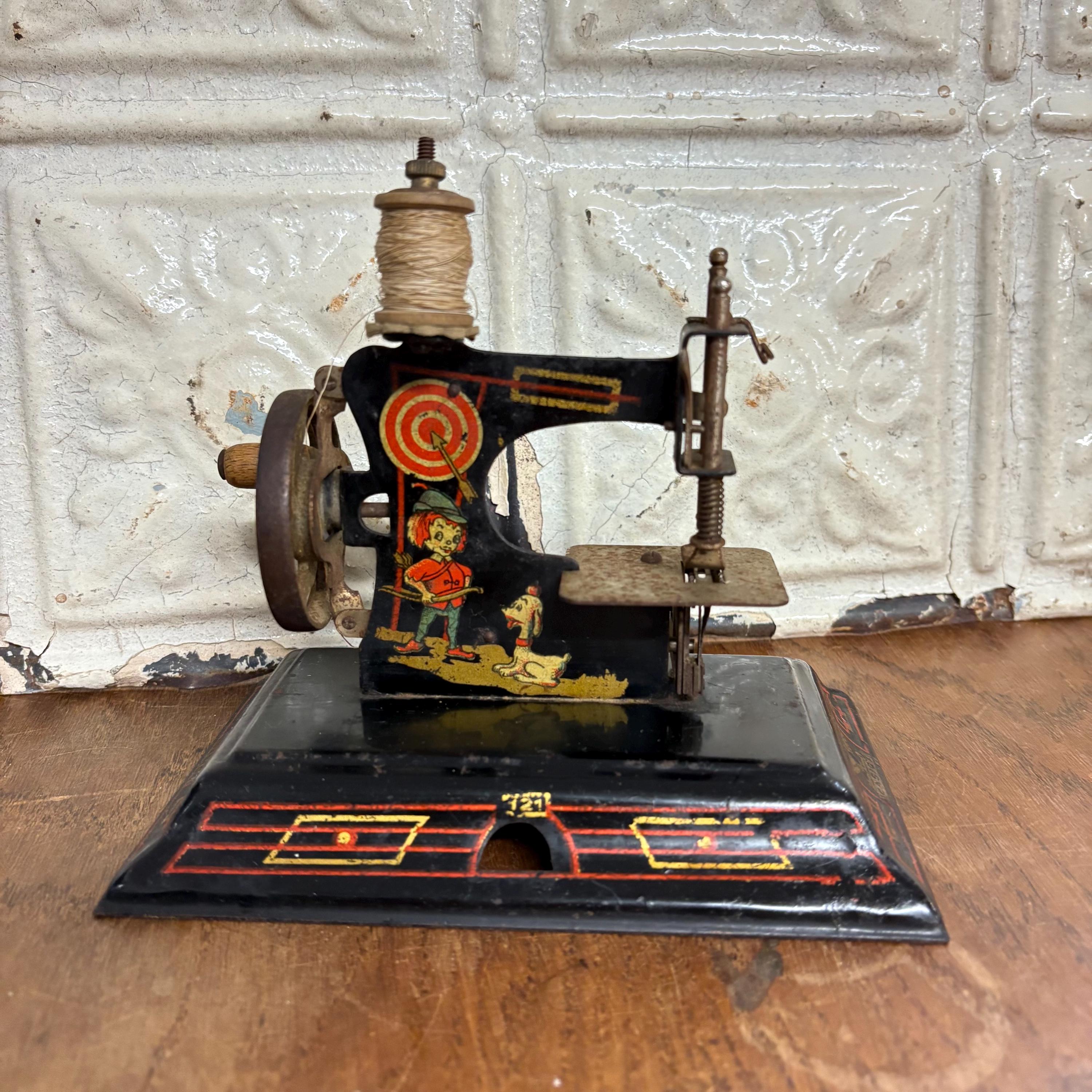 Antique Toy Sewing Machine - French Flea Market - - Etsy