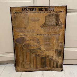 Carton pédagogique Deyrolle - brocante française -