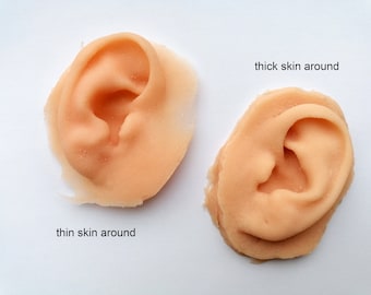 Silicone Ears, Life Cast from a male model: SFX Prop, Natural Size