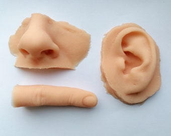 Handmade Realistic Silicone Nose, Ear, Finger Life Cast