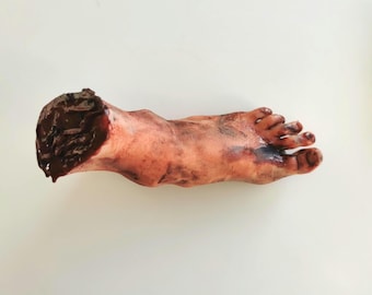 Bloody Silicone Female Foot - Size 6 US. Hand painted