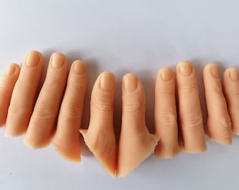 Handmade Silicone Finger Set: Halloween Scary Decor, Film Prop, SFX