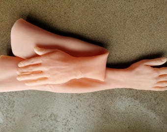 Silicone female hands.  Life Cast, Soft Rubber. Hollow!
