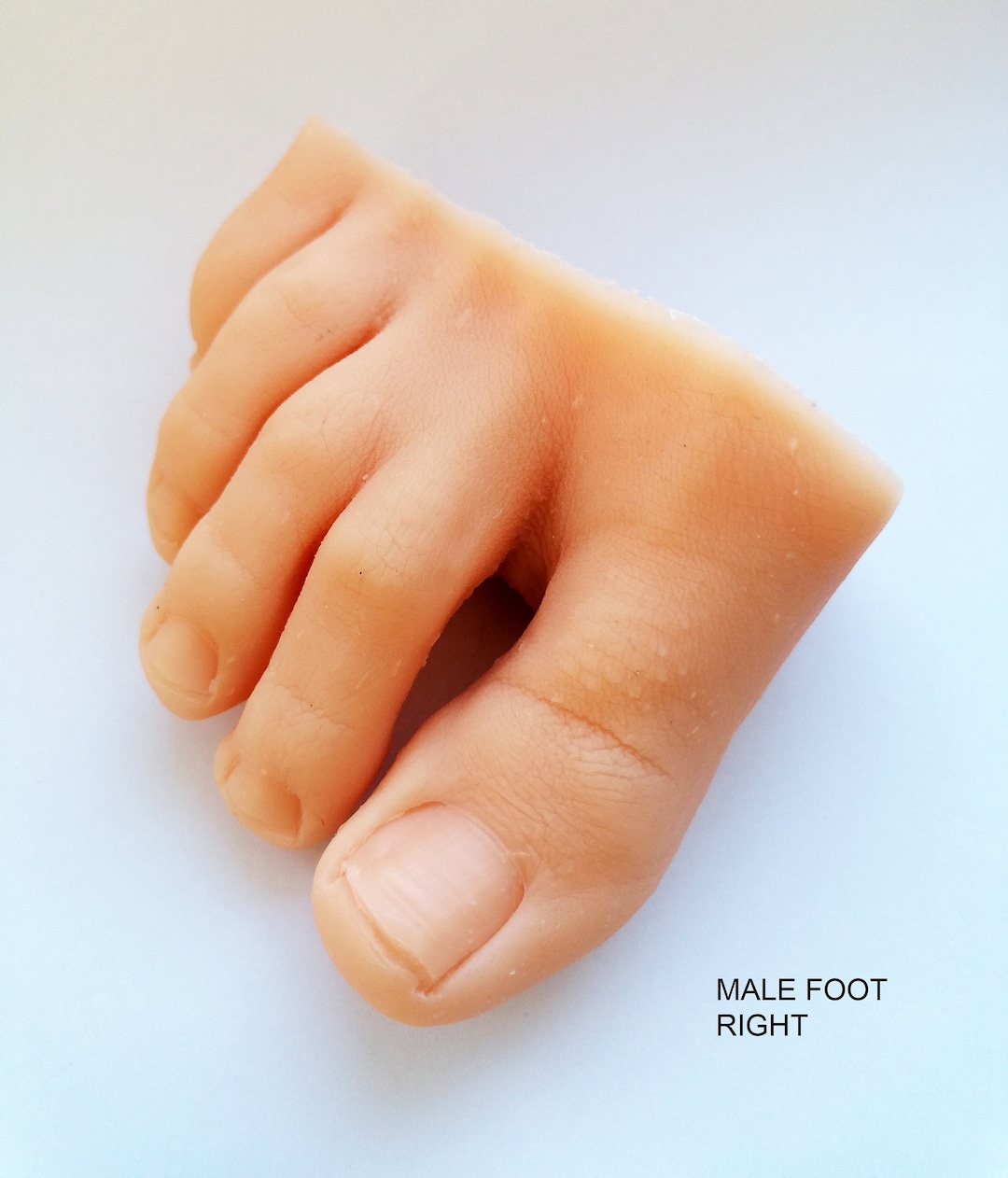 Silicone Foot, Fake Soft Rubber Silicone Feet Toes, Half Feet. Life Cast From a Young Man. NOT