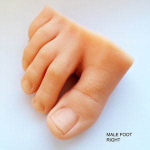 Silicone Foot Prop: Life Cast from Young Man, Size 10