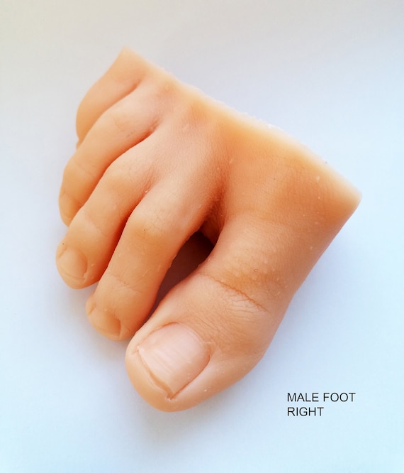 Silicone Foot Prop: Life Cast from Young Man, Size 10