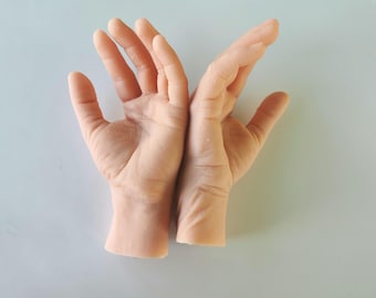 Soft Silicone Hands: Life Cast from female.