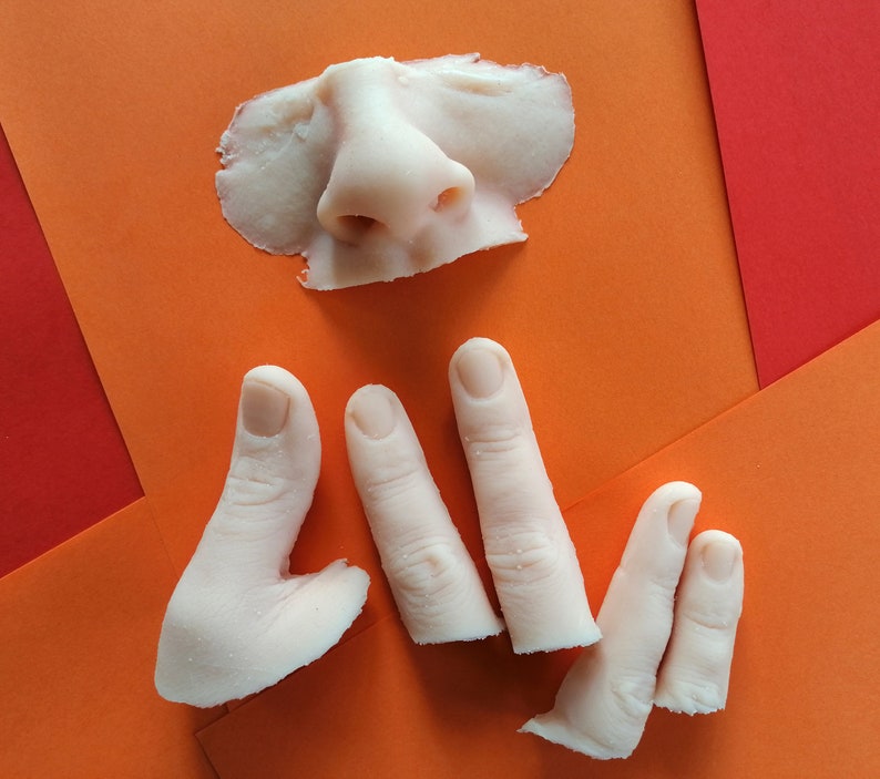 Realistic Silicone Cast Nose and Fingers. Sfx Film Props Halloween Joke ...