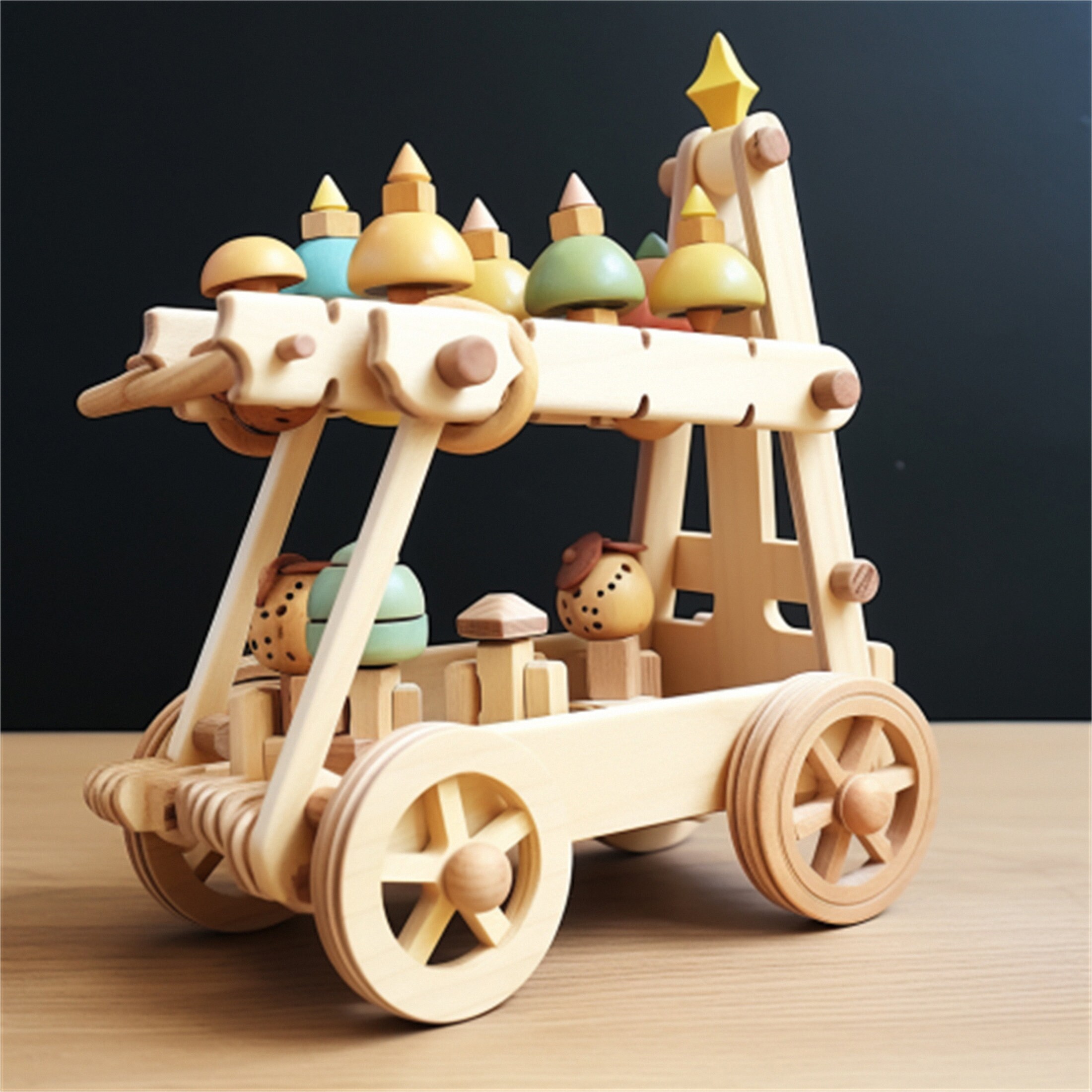 Kids wooden 2024 tea trolley