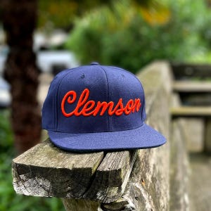 Clemson (Script) Snapback Baseball Hat