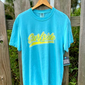 Surfside (Brush Script) Comfort Colors Heavyweight T-Shirt