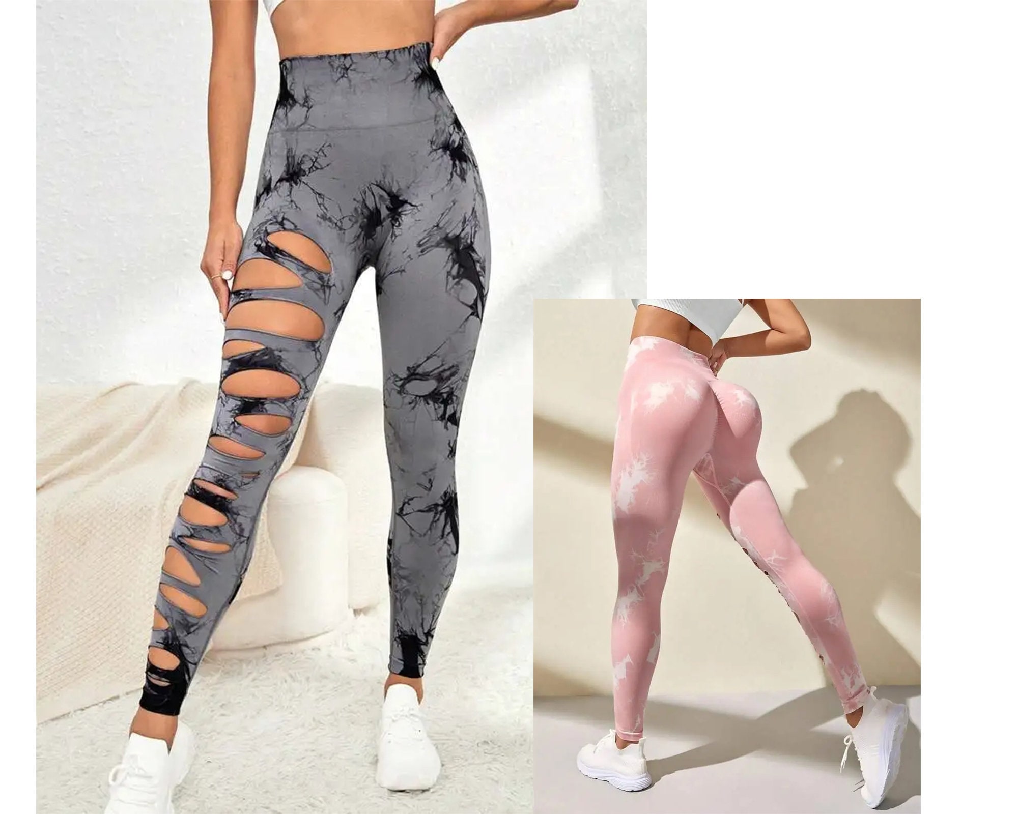 Pink Camo Leggings, Tiktok Leggings for Women, Workout Exercise