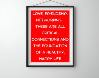 Connection Canvas: 'Love is Foundations of a Healthy, Happy Life' Wall Art – Elevate Your Space with Meaningful Design and Positive Vibes