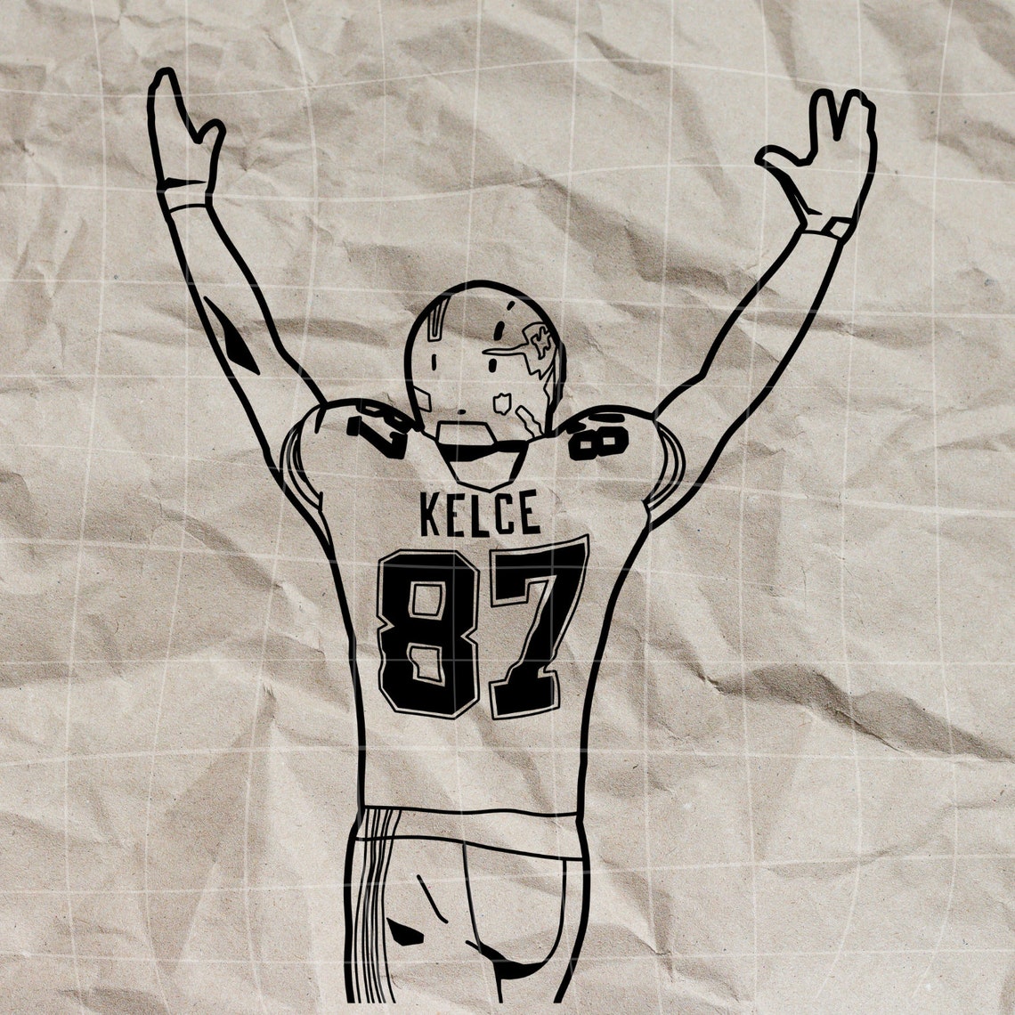 SVG Travis Kelce Svg PNG, Travis Kelce Svg, Sublimation Designs