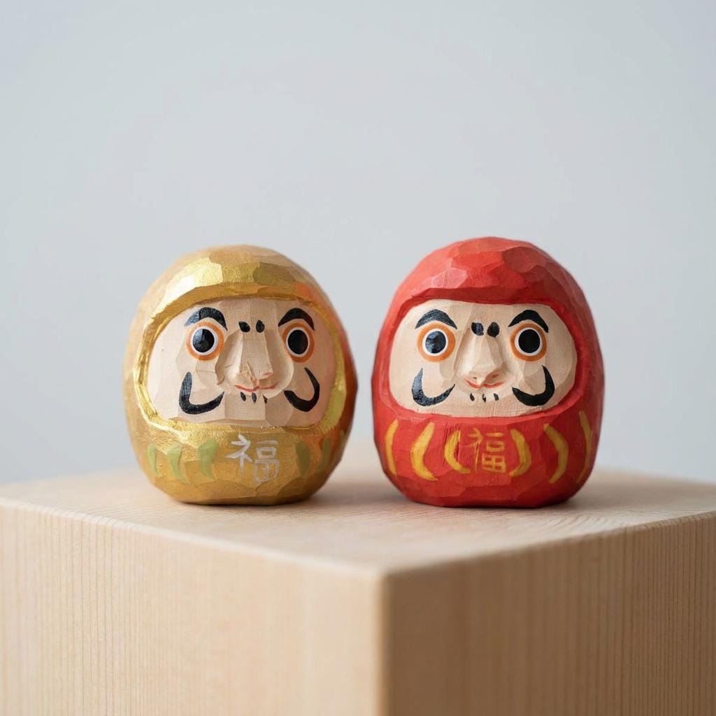 Wood carving daruma - Etsy 日本