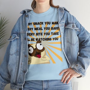 Funny Pug T-Shirt, Pug Watching Snacks, Cute Dog Lover Shirt, Funny Dog Quote Tee, Pug Lover Gift, Pet Lover T-Shirt, Watchdog T-Shirt