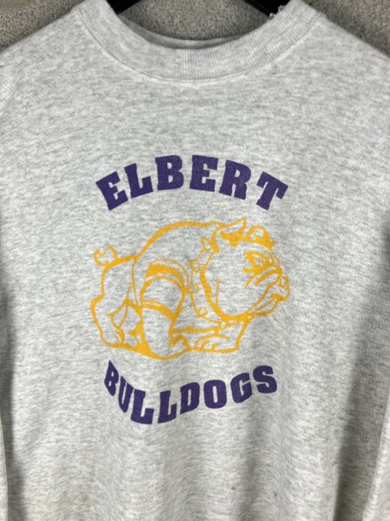 Vintage 1990s Elbert Bulldogs Crewneck Sweatshirt - image 3