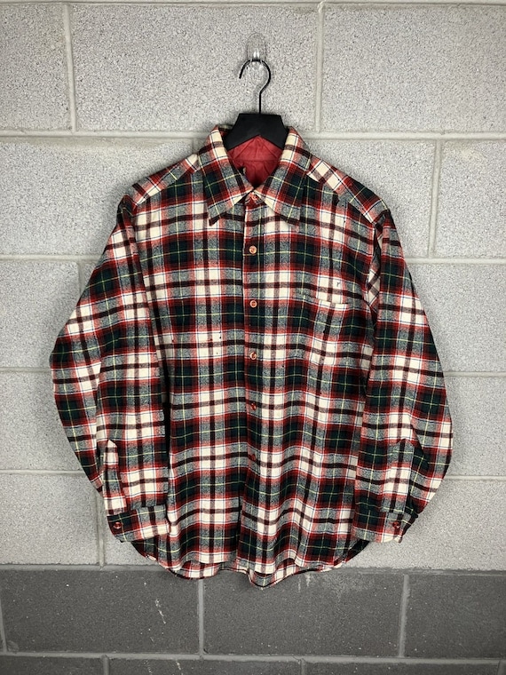 Vintage 1960s Pendleton Wool Flannel Distressed