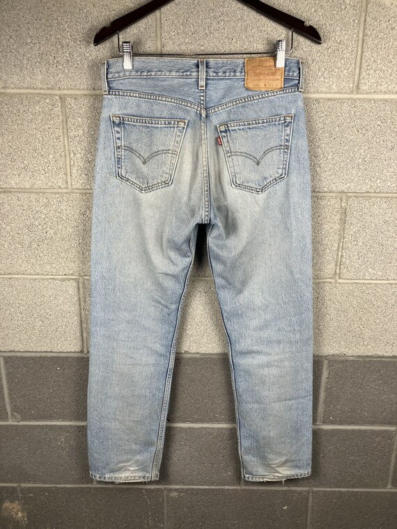 Vintage Y2K Levi s 501 Jeans 30x30 Button Fly Xx Red Tab Light Wash Etsy