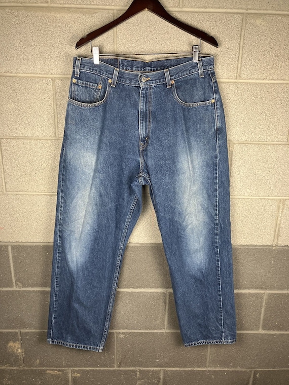 Vintage Y2K Levis 569 Jeans 36x31 Faded Dark Wash