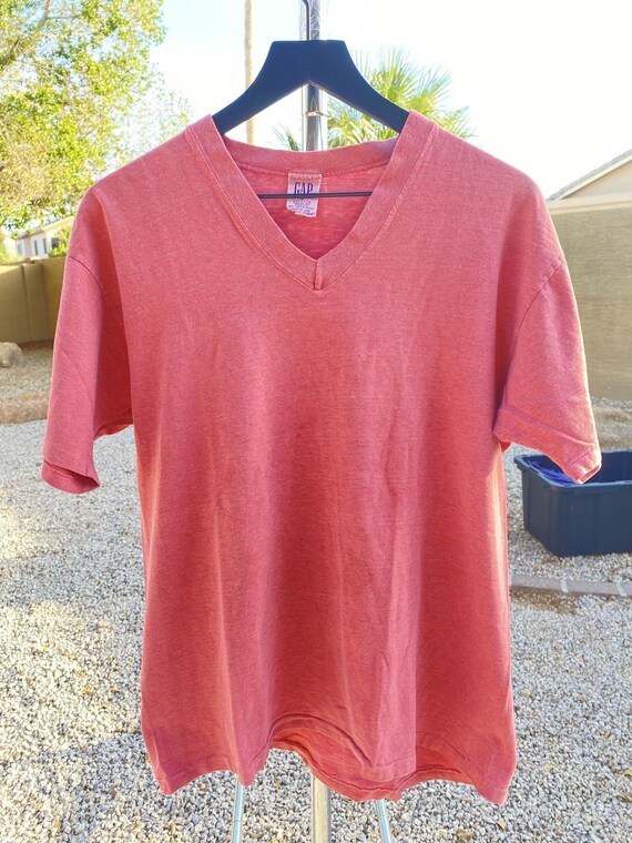 Vintage 1990s Gap V Neck Made in USA T-Shirt