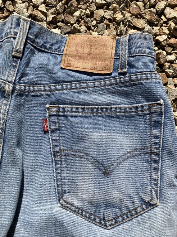 Vintage 1990’s Levi’s 550 Jeans 33x33 Light Wash … - image 4