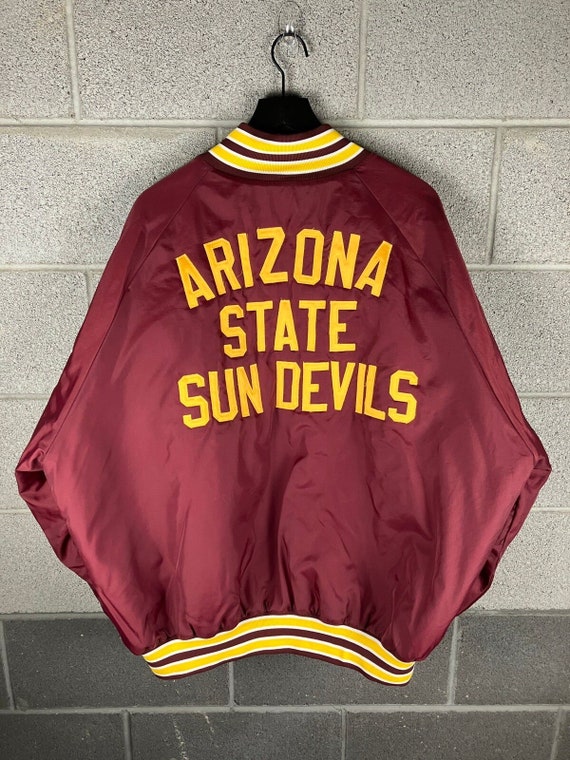 Vintage 1980s ASU Made in USA West Ark Satin Jacke