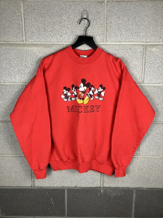 Vintage 1990s Mickey Mouse Graphic Crewneck Sweat… - image 1