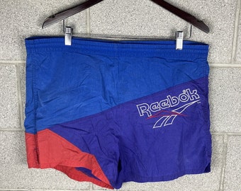 Vintage 1980s Reebok Nylon Shorts 10 cm Schrittlänge