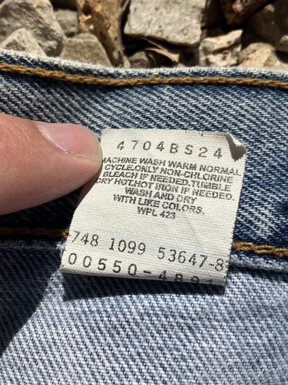 Vintage 1990’s Levi’s 550 Jeans 33x33 Light Wash … - image 7