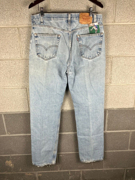 Vintage Y2K Levi’s 505 Jeans 34x34 Light Wash Red 