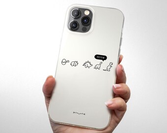 Cute Dino Phone Case Dinosaur Cover for iPhone 17 Pro Max, Air, 16e, 15, 14, 13 fits Samsung S25 Ultra, S24 FE, A56, A16 and Pixel 10, 9