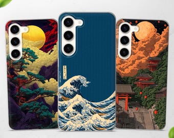 Great Wave Kanagawa Phone Case Japanese Cover fits Samsung S25 Ultra, S24 FE, S23, S22, A56, A55, A36, A17, A16 & iPhone 17 Pro, 16e, 15