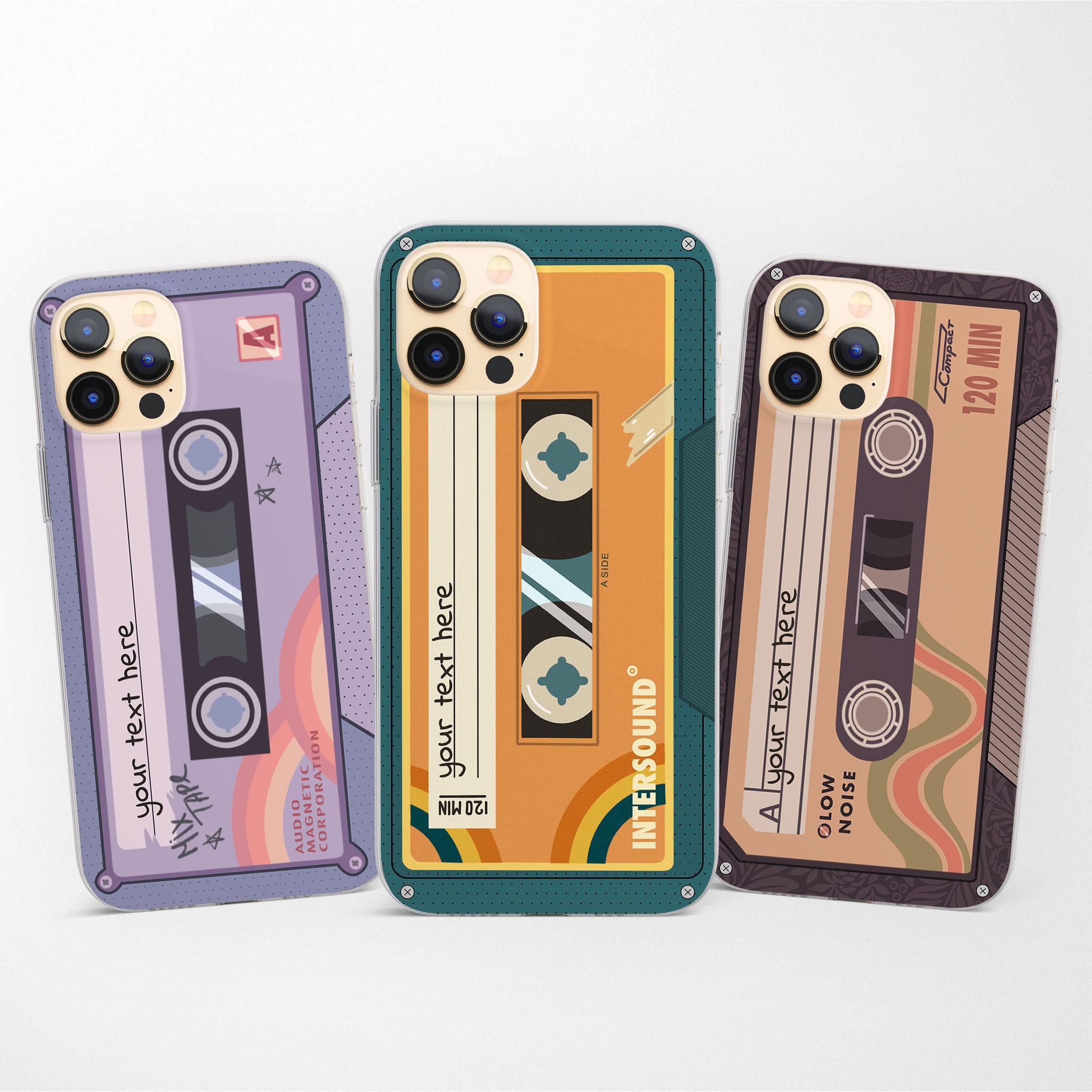 Cassette Tape Phone Case, Retro Vintage Video Tape Cover for