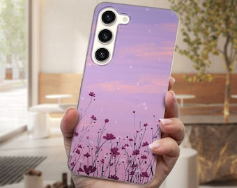 Nature Aesthetic Flower Phone Case fits Samsung S26 Ultra S25 S24 S23 S22 S21 S20 FE A57 A56 A55 A54 A53 A52 A35 A16 A15 A14