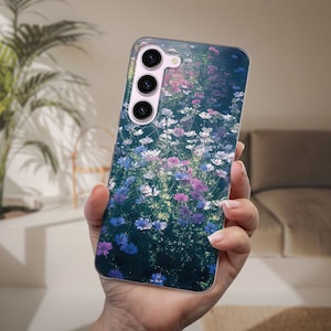 Flower Aesthetic Floral Phone Case fits Samsung S25 S24 S23 Ultra S22 S21 S20 FE fit Samsung A56 A55 A54 A53 A52 A35 A16 A15 A14