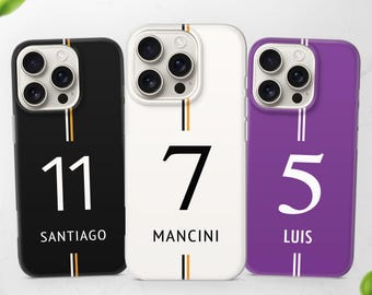 Personalized Football Jersey Number Phone Case: Sports Fan Gift Cover for iPhone, Samsung & Pixel