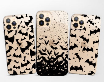 Gothic Bat Halloween Phone Case for Google Pixel 10 Pro XL 9a 8 7 iPhone 17 Pro Max 16 15 14 13 fit Samsung S25 Ultra S24 FE A56 A16