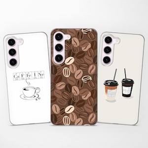 Aesthetic Coffee Phone Case fits Samsung S25 S24 S23 Ultra S22 S21 S20 FE fit Samsung A56 A55 A54 A53 A52 A35 A16 A15 A14