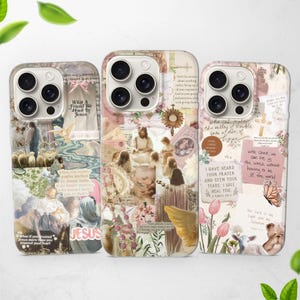 Jesus God Phone Case Bijbelverzen Cover voor iPhone 17 Pro Max, Air, 16e, 15, 14, 13 past op Samsung S25 Ultra, S24 FE, A56, A16 en Pixel 10
