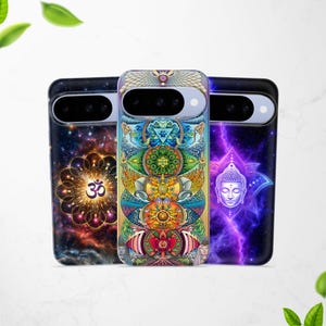 Spirituelle Chakra-Yoga-Handyhülle für Google Pixel 10 Pro, 10a, 9a, 8, 7, 6, iPhone 17 Pro Max, 16, 15, 14, 13, passend für Samsung S25 Ultra, S24 FE, A56, A16